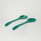 Meloware 3 Piece Royal Green Deluxe Melamine Salad Bowl &amp; Server Set