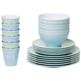 Meloware 48 piece Frost Classic Pro Melamine Dinner Set