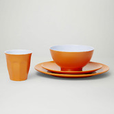 Meloware 24 Piece Citrus Classic Pro Melamine Dinner Set