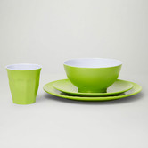 Meloware 24 Piece Citrus Classic Pro Melamine Dinner Set