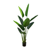 pollen &amp; fauna Potted Faux Traveller Palm Tree