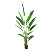 pollen &amp; fauna Potted Faux Traveller Palm Tree