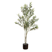 pollen &amp; fauna 127cm Potted Faux Olive Tree