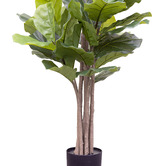 pollen &amp; fauna Potted Faux Giant Fiddle Leaf Fig Tree