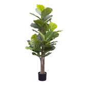 pollen &amp; fauna Potted Faux Giant Fiddle Leaf Fig Tree