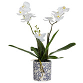 pollen &amp; fauna 55cm Potted Faux Orchid
