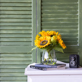 pollen &amp; fauna 30cm Faux Sunflower with Vase