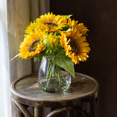 pollen &amp; fauna 30cm Faux Sunflower with Vase