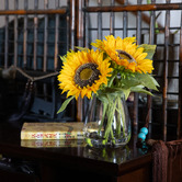 pollen &amp; fauna 30cm Faux Sunflower with Vase