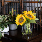 pollen &amp; fauna 30cm Faux Sunflower with Vase