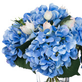 pollen &amp; fauna 25cm Faux Hydrangea &amp; Ranunculus Arrangement
