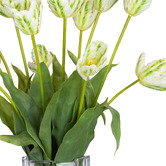pollen &amp; fauna 75cm White Faux Tulip Arrangement in Vase