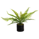 pollen &amp; fauna 35cm Potted Faux Leather Fern Plant