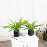 pollen &amp; fauna 35cm Potted Faux Leather Fern Plant