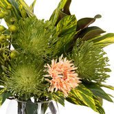 pollen &amp; fauna 58cm Faux Peony &amp; Leucospermum Arrangement with Vase