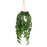 pollen &amp; fauna 113cm Potted Faux Hanging Adason's Monstera Plant