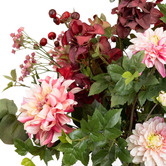 pollen &amp; fauna 64cm Faux Dahlia Mixed Arrangement in Glass Vase