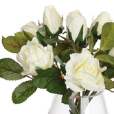 pollen &amp; fauna 25cm White Faux Rose with Vase