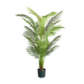 pollen &amp; fauna Bright Green Potted Faux Areca Palm Tree