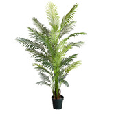 pollen &amp; fauna Bright Green Potted Faux Areca Palm Tree
