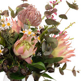 pollen &amp; fauna 65cm Faux Protea Mixed Floral Arrangement with Vase