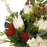 pollen &amp; fauna Faux Waratah Mixed Arrangement with Glass Vase