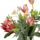 pollen &amp; fauna 56cm Faux Tulip Mixed Arrangement in Glass Vase