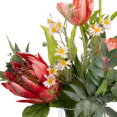 pollen &amp; fauna 56cm Faux Tulip Mixed Arrangement in Glass Vase