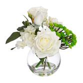 pollen &amp; fauna 27cm Faux Rose &amp; Succulent Arrangement