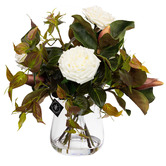 pollen &amp; fauna 50cm Faux Magnolia Mixed Arrangement with Vase