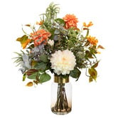 pollen &amp; fauna 70cm Faux Dahlia Mixed Arrangement with Vase