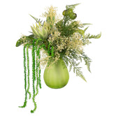 pollen &amp; fauna 42cm Faux Peony &amp; Protea Mixed Arrangement with Vase