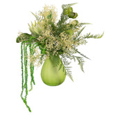 pollen &amp; fauna 42cm Faux Peony &amp; Protea Mixed Arrangement with Vase