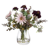 pollen &amp; fauna 28cm Faux Daisy Mixed Arrangement with Vase