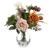 pollen &amp; fauna 42cm Faux Rose Mixed Arrangement with Vase