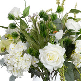 pollen &amp; fauna 60cm Faux Hydrangea &amp; Rose Mixed Arrangement with Vase
