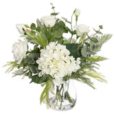 pollen &amp; fauna 48cm Faux Hydrangea &amp; Rose Mixed Arrangement with Vase