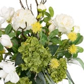 pollen &amp; fauna 90cm Faux Magnolia &amp; Hydrangea Mixed Arrangement with Vase