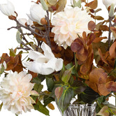pollen &amp; fauna 90cm Faux Magnolia &amp; Dahlia Mixed Arrangement with Vase