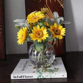 pollen &amp; fauna 30cm Faux Sunflower with Vase