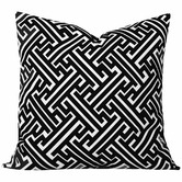 Cushion Bazaar Black Geometric Maze Cushion
