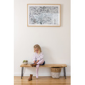 Ada Home Natural &amp; Black Lottie Tasmanian Oak Bench
