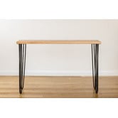 Ada Home Black Legs Molly Tasmanian Oak Console Table