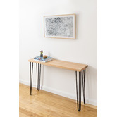 Ada Home Black Legs Molly Tasmanian Oak Console Table
