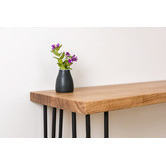 Ada Home Black Legs Molly Tasmanian Oak Console Table