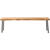 Ada Home Natural &amp; Black Lottie Tasmanian Oak Bench