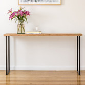 Ada Home Natural &amp; Black Belle Tasmanian Oak  Console Table
