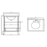 Turner Hastings Coventry 750mm Satin White Freestanding Single Vanity