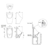 Turner Hastings Teide Ceramic Back Inlet Urinal