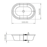 Turner Hastings Blanche 530mm Above Counter Bathroom Basin